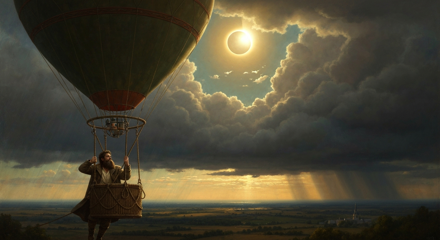 1887년 8월 7일, 53세의 화학자는 혼자 열기구에 올랐다