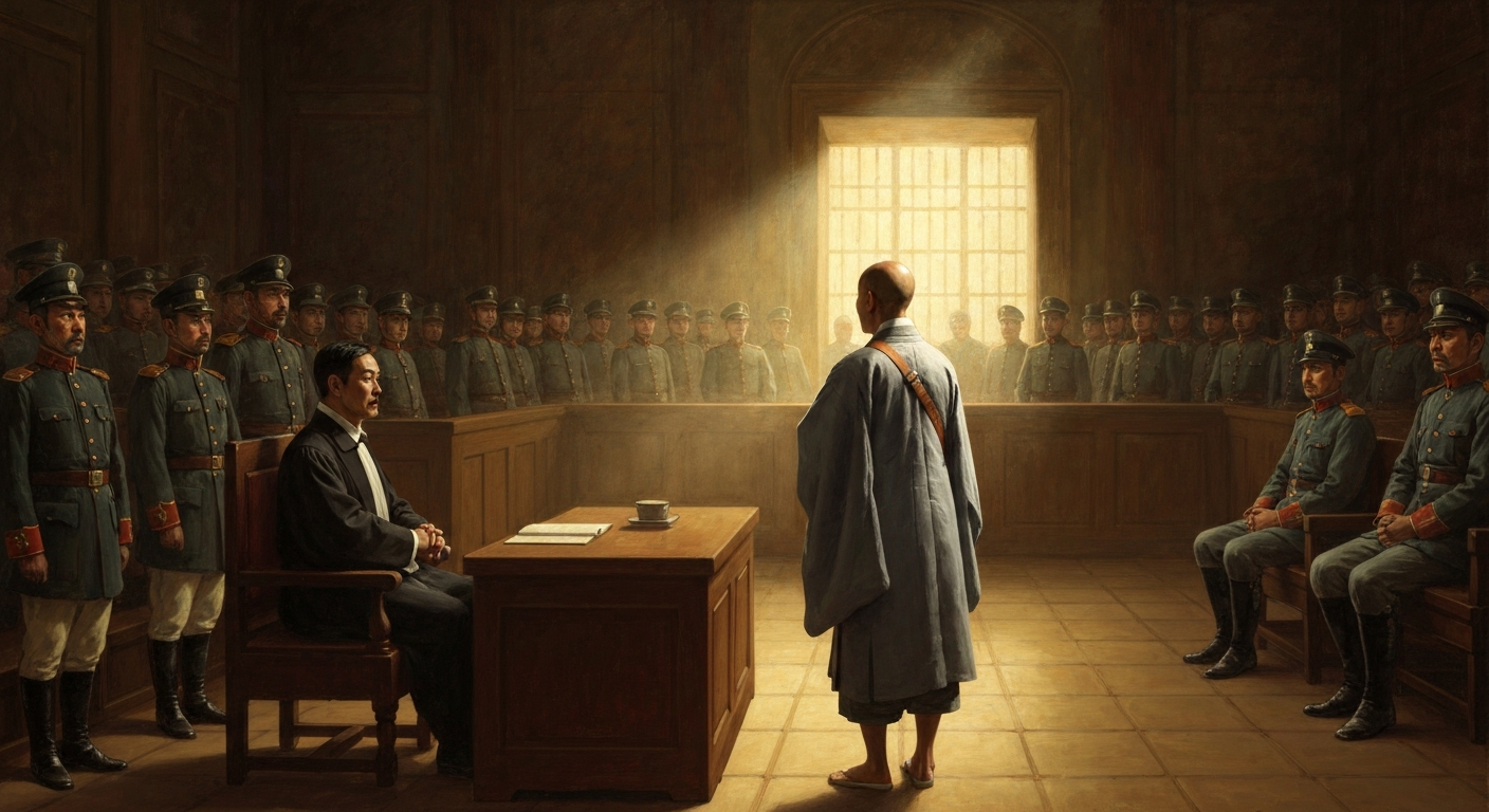 33명 중 유일하게 변호사를 거부한 승려