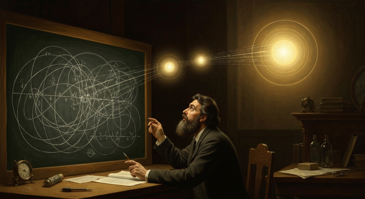 오류를 수정하다가 푸앵카레가 예측 불가능한 궤도 패턴, 즉 카오스를 발견했다