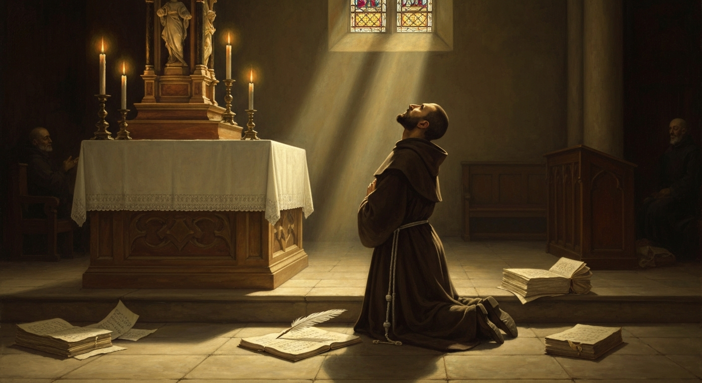 1273년 12월 아퀴나스가 붓을 내려놓고 이후 아무것도 쓰지 않았다