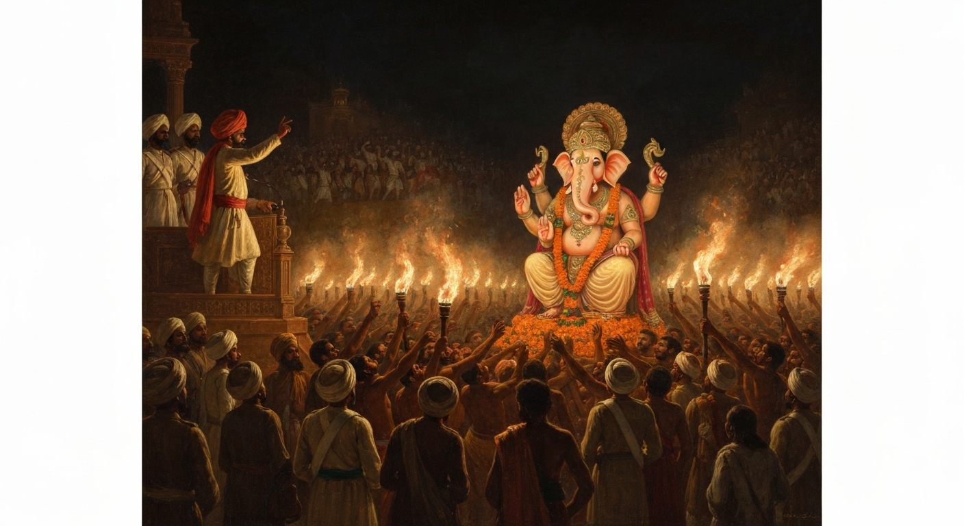 틸라크가 가네샤 축제를 수만 명이 모이는 반영 집회로 바꿨다