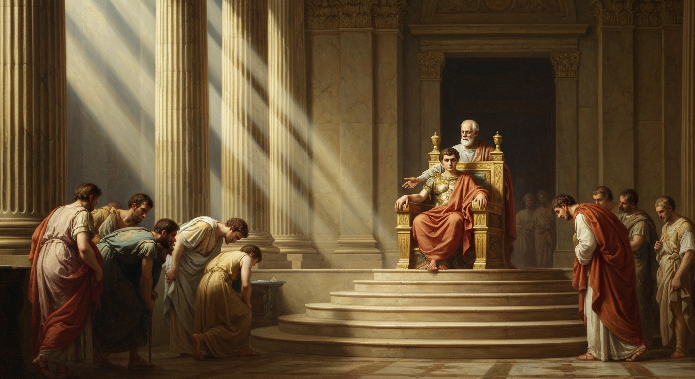 세네카의 제자 네로가 황제가 된 뒤 처음 5년간 세네카가 제국을 운영했다