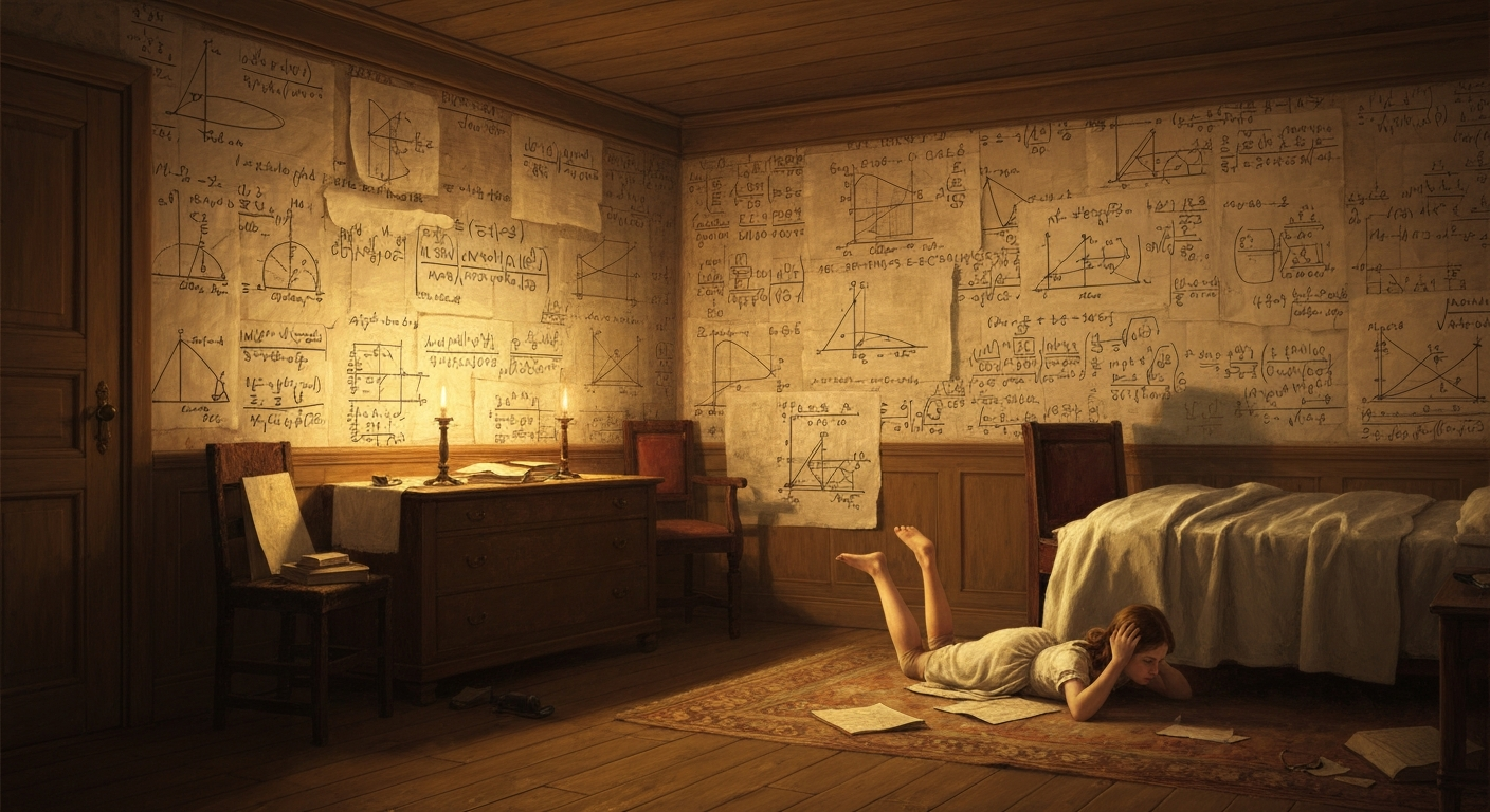 코르빈-크루콥스키 장군이 벽지 대신 미적분 강의록으로 딸의 방을 도배했다