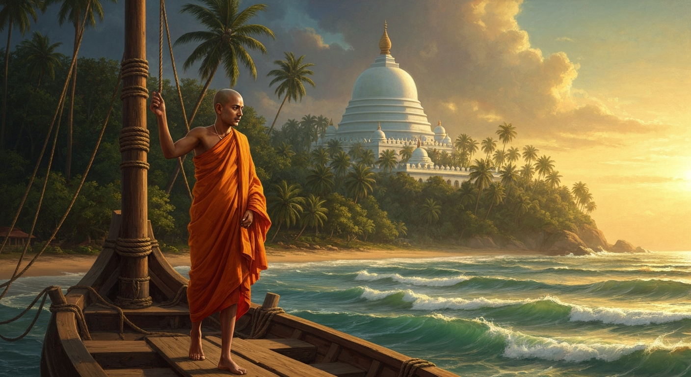 힌두교 브라만 출신 인도인이 스리랑카 최대 불교 사원에 입문했다