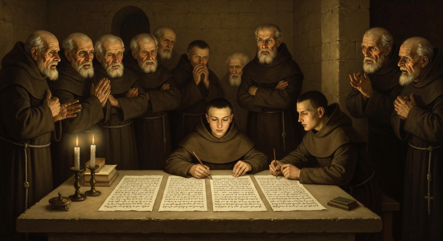 세 번을 똑같이 써내려간 문장이 의심에 가득 찬 노승들을 무릎 꿇렸다