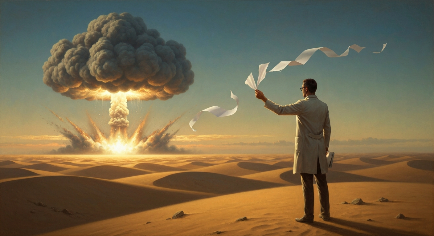 거대한 핵폭풍 앞에서 흩날린 종이 조각이 기계보다 정확하게 세상을 측정했다