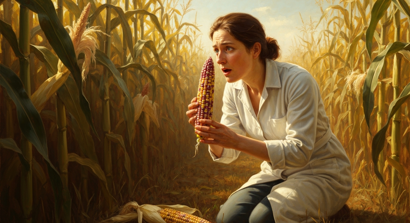 옥수수 알갱이의 이상한 무늬에서 '점핑 유전자'를 찾아냈다