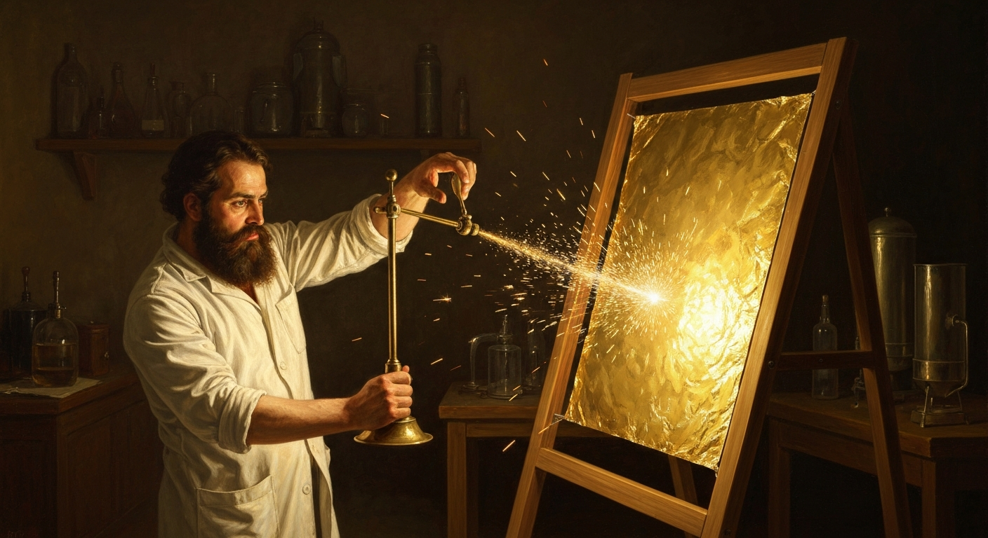 금박지에 총알을 쏘았더니, 어떤 총알이 되튕겨 나왔다!