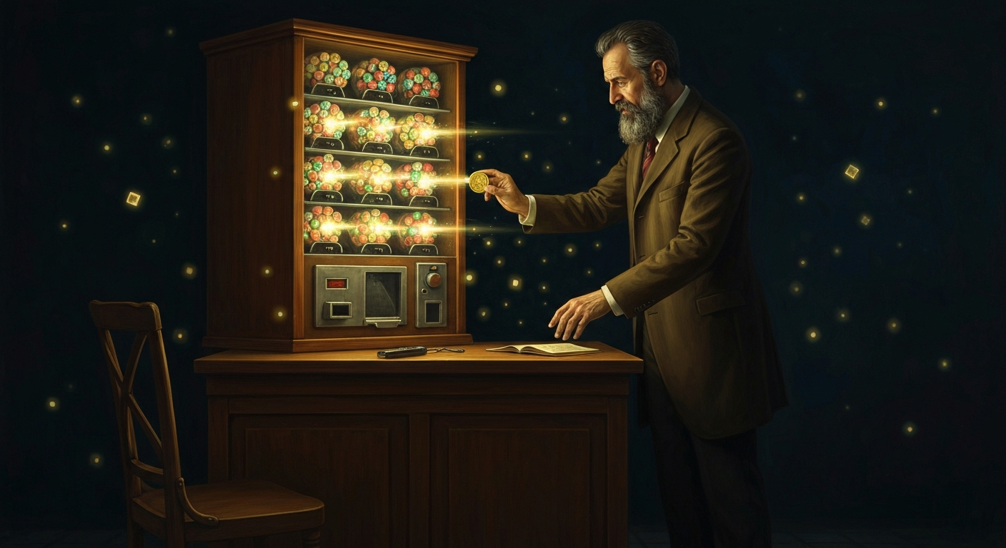 에너지는 수돗물이 아니라 사탕 자판기였다 — 딱딱 끊어져서만 나온다!