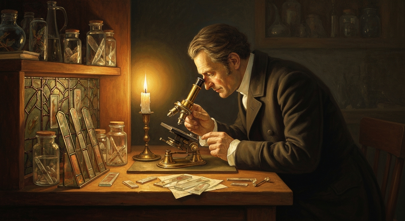 현미경 속 작은 점 하나가 범인의 지문이었다