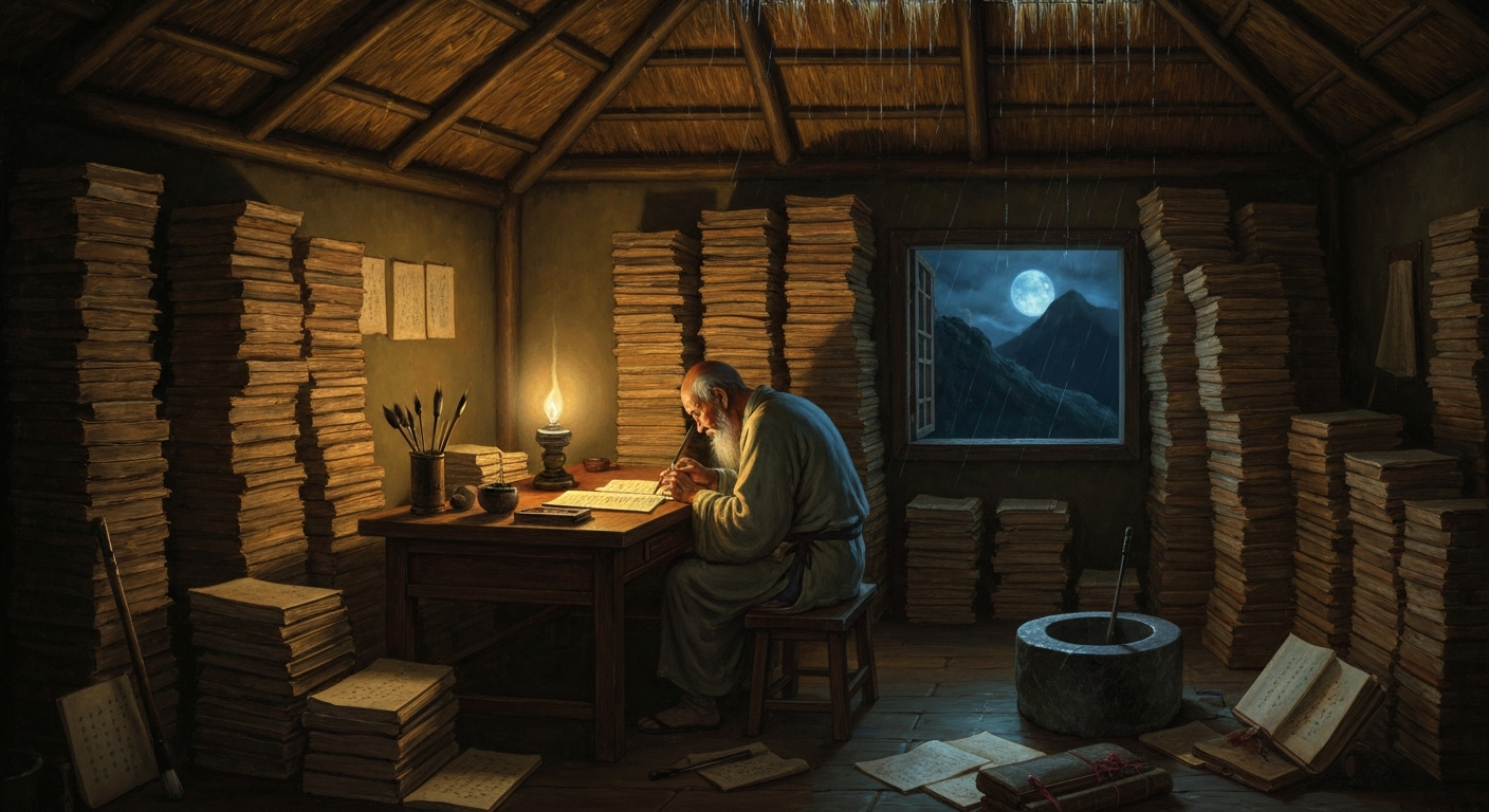 석선산에서 40년, 독자 없이 400권을 썼다