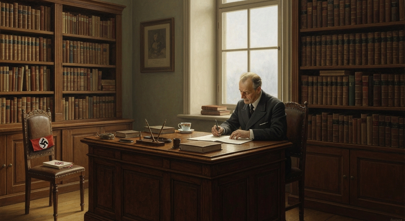 1938년 그는 나치 교원연맹 가입서에 서명하고 당 가입은 거부했다