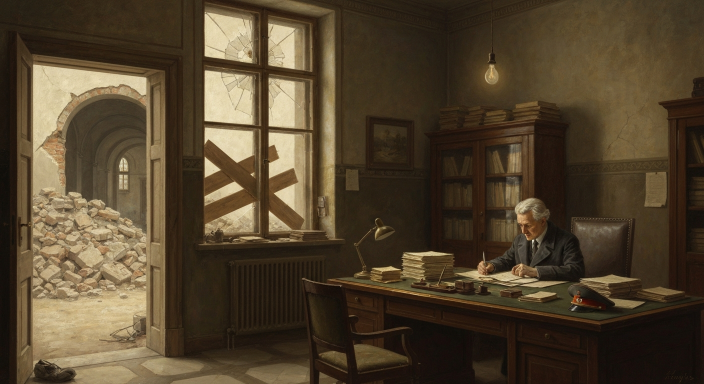 1946년 폐허가 된 라이프치히 대학 총장실에 그가 앉았다