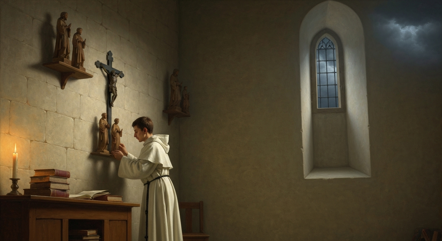 28살 수사는 자기 방에서 성모상을 치웠다