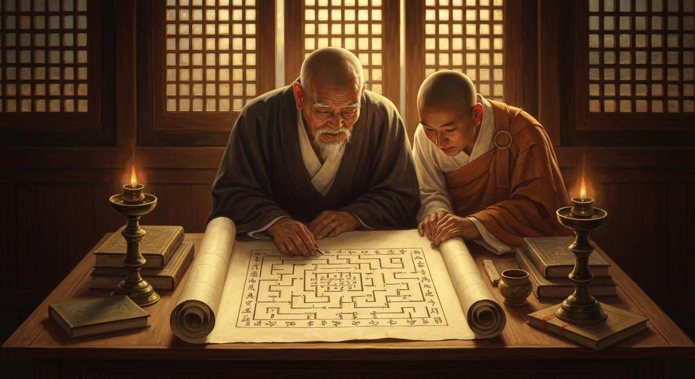 화엄의 모든 것을 210자 사각형 안에 접었다