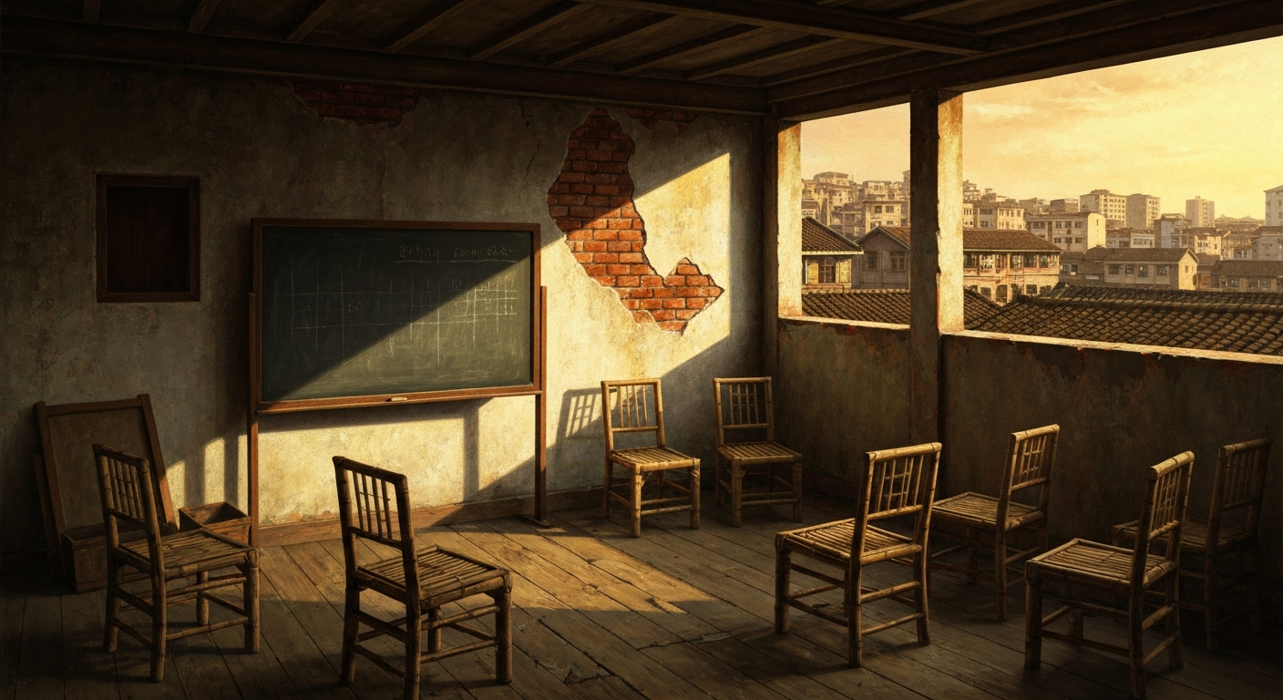 1949년 계림가 63번지 옥탑에 칠판이 걸렸다