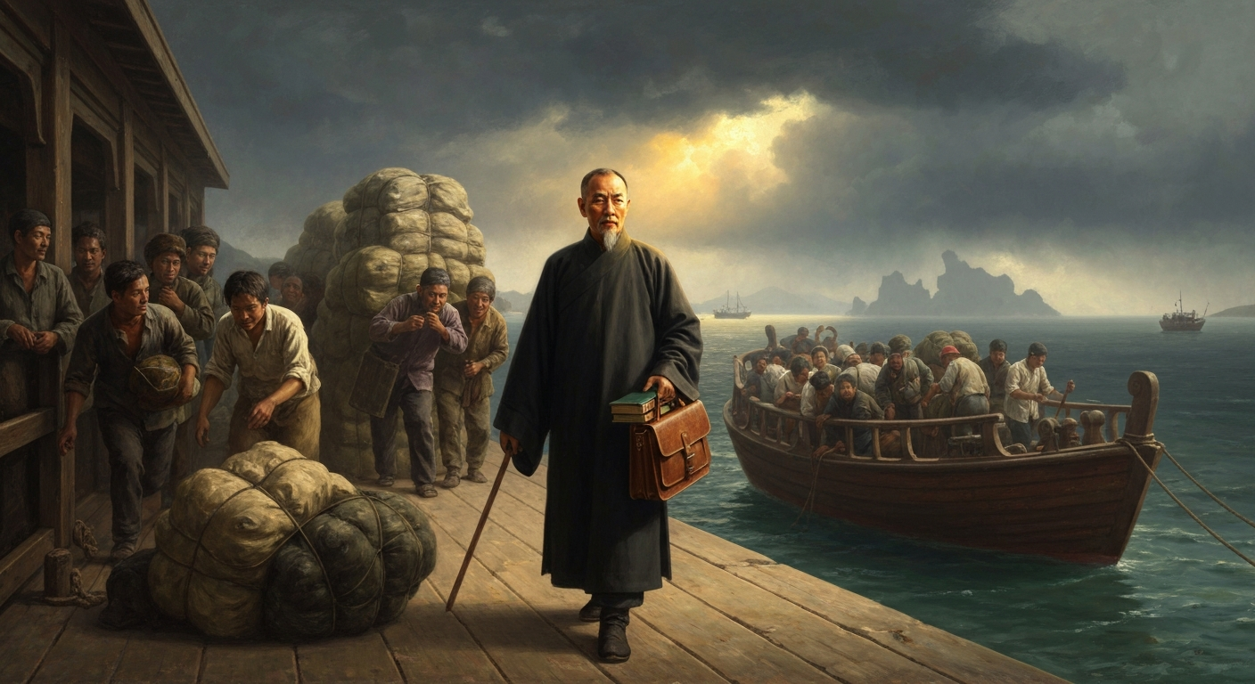 1949년 그는 책 한 권만 들고 홍콩으로 건너갔다