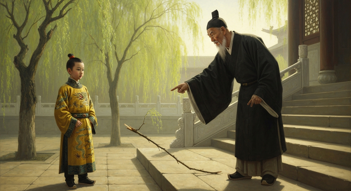 열 살 황제가 꺾은 버드나무 가지 하나에 그는 수업을 멈췄다