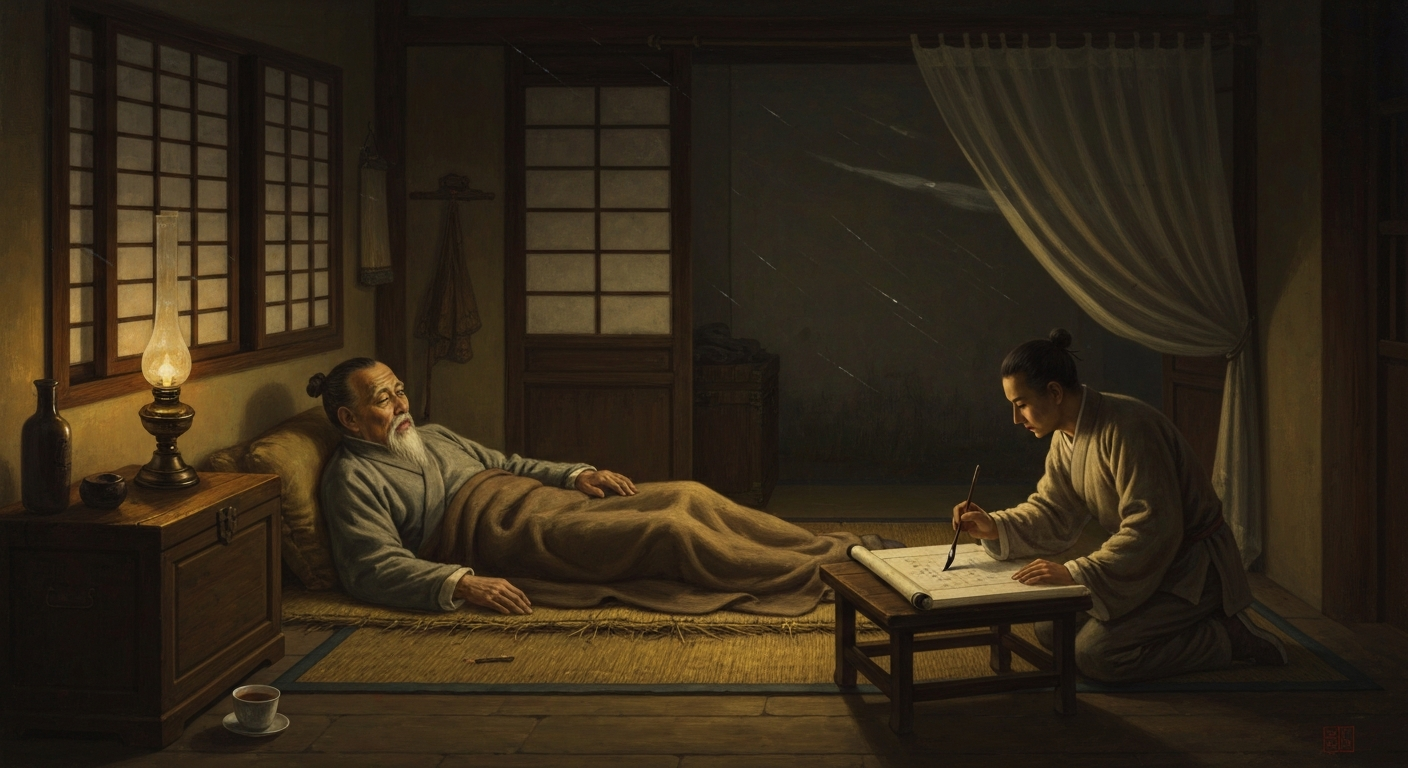 네 문장을 남기고 임동 여관방에서 객사했다