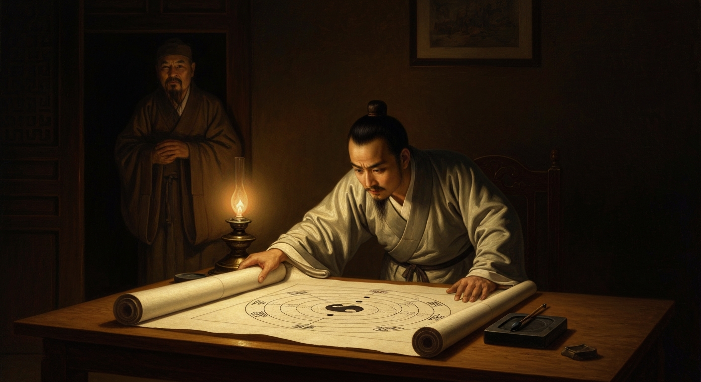 도교 도사의 그림 한 장을 가져와 유학 교과서를 다시 썼다