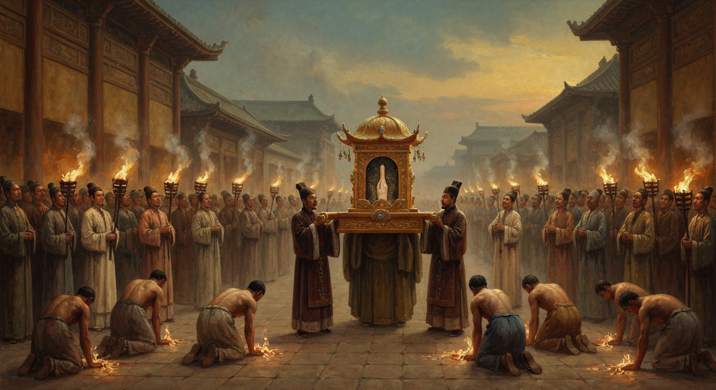 819년, 장안에 부처의 손가락뼈가 들어왔다