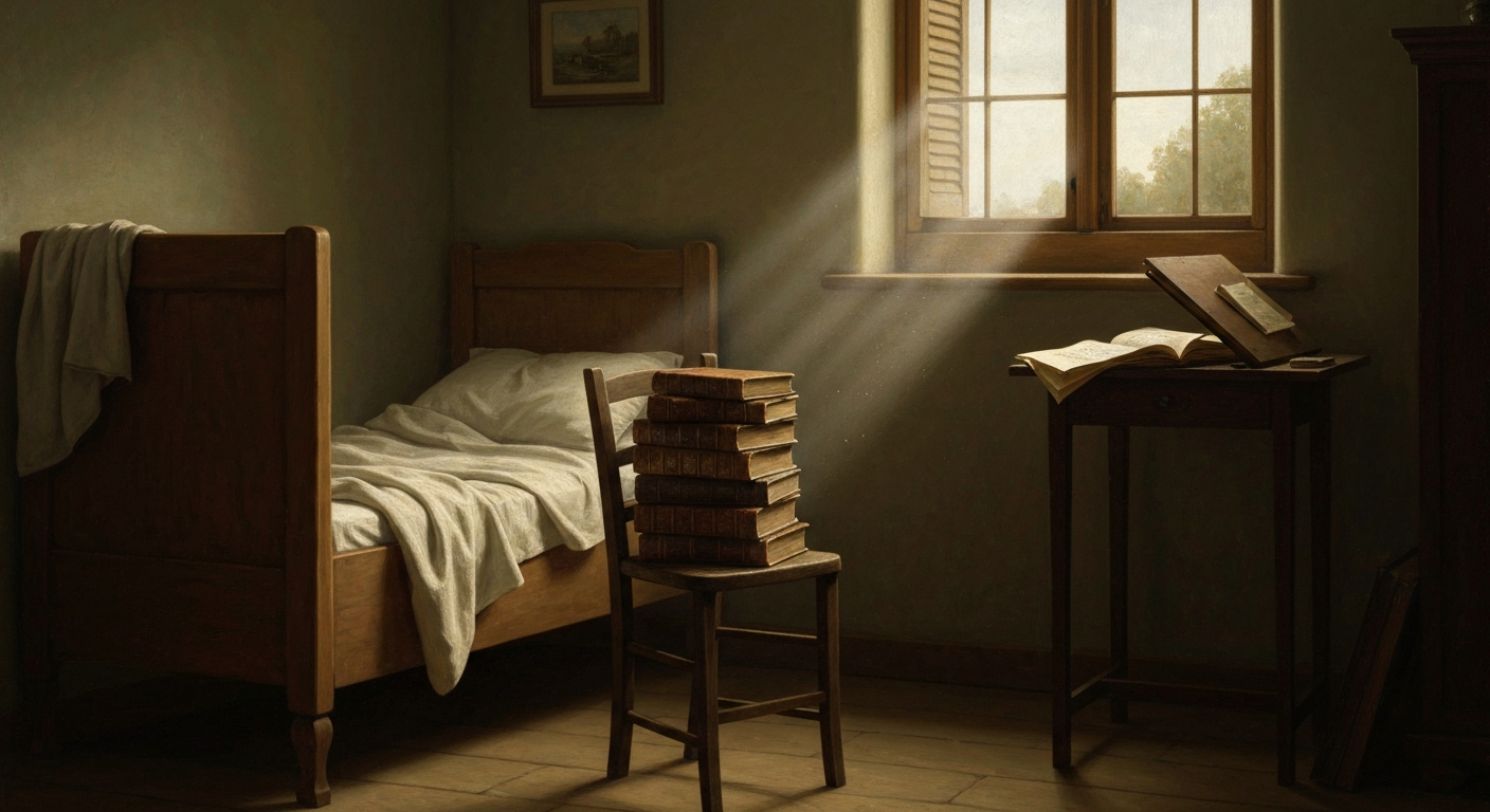 1677년 2월, 4굴덴짜리 침대가 전 재산이었다