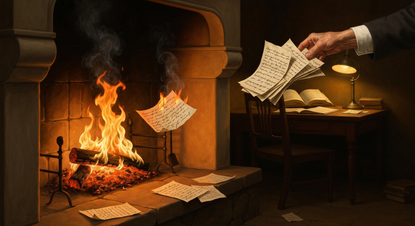 그는 죽기 전 자신의 모든 원고를 태우라고 지시했다