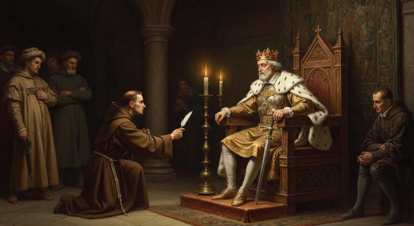 '칼로 저를 지키소서, 제가 펜으로 당신을 지키겠습니다'