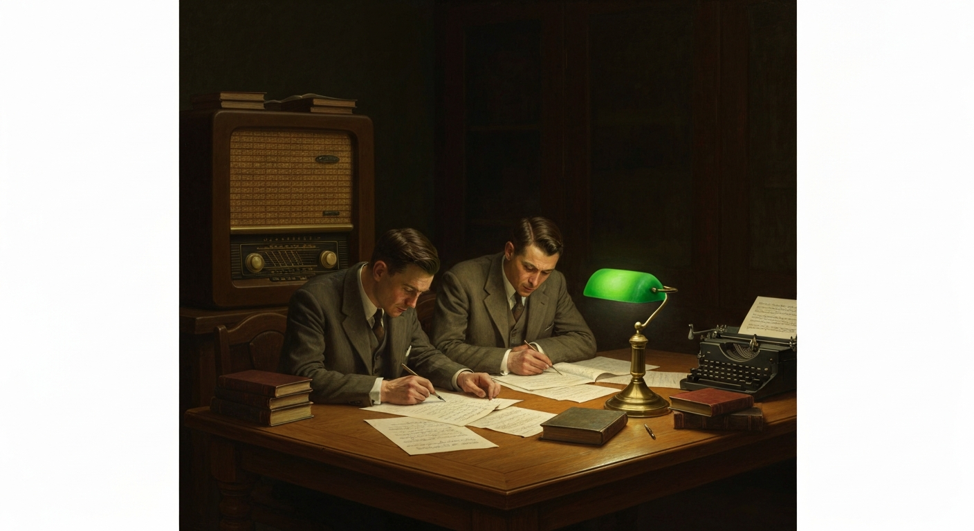 1944년, 라디오가 사람을 길들이는 기계라고 쓴 책을 완성했다