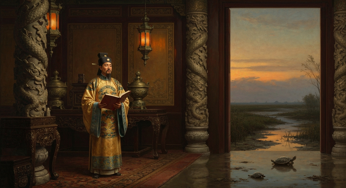 은둔의 철학을 주석한 남자가 태부주부 관직을 받아들였다