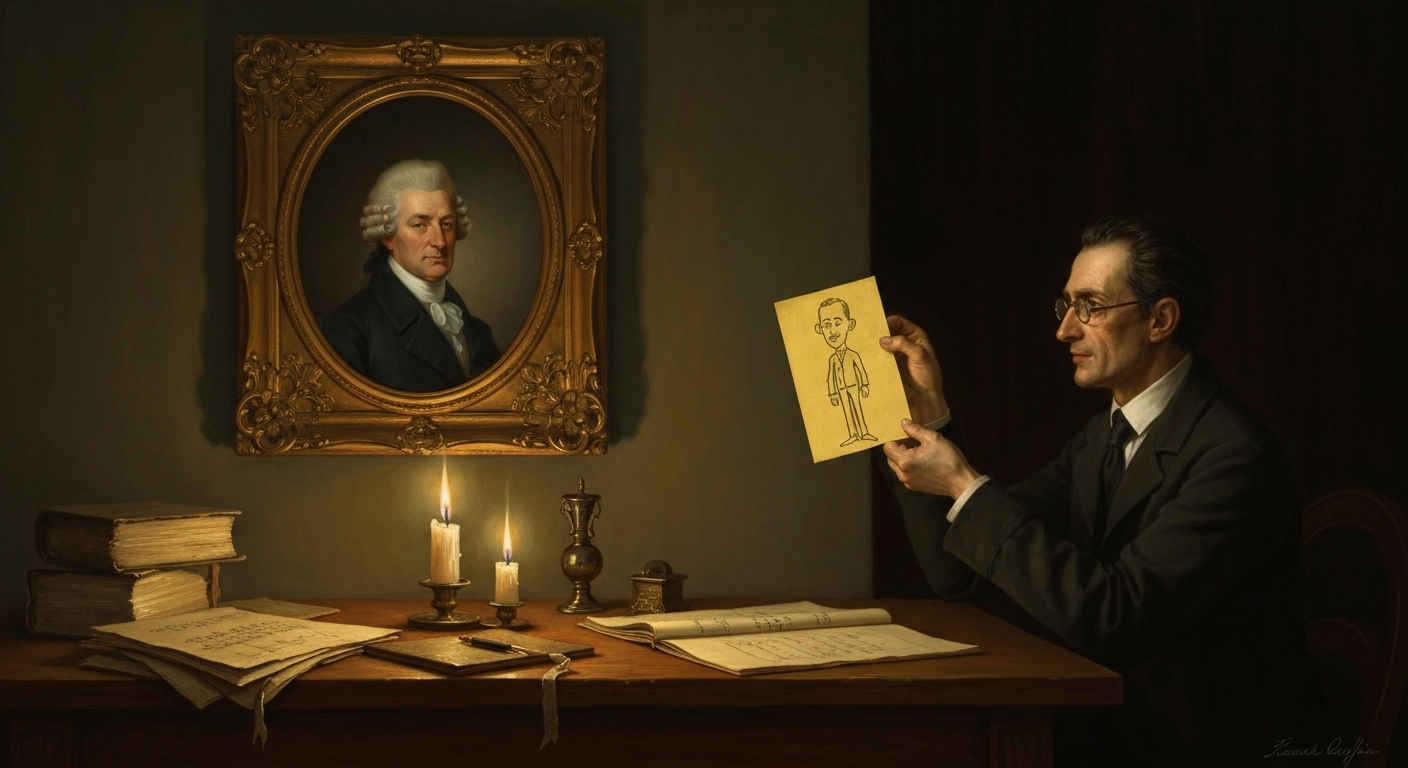 2009년, 그의 초상화가 정치인 얼굴로 밝혀졌다