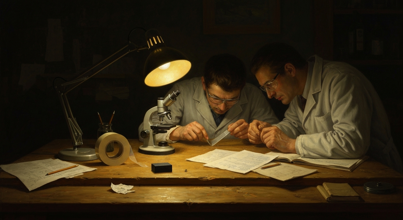 흑연 덩어리에 스카치테이프를 붙였다 떼었다