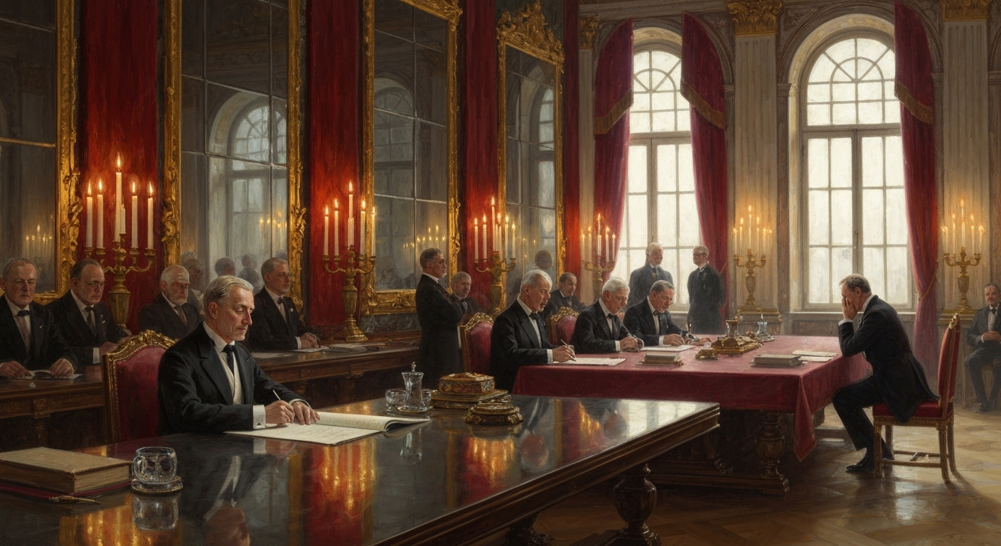 베르사유 조약이 독일에 1320억 금마르크를 청구했다