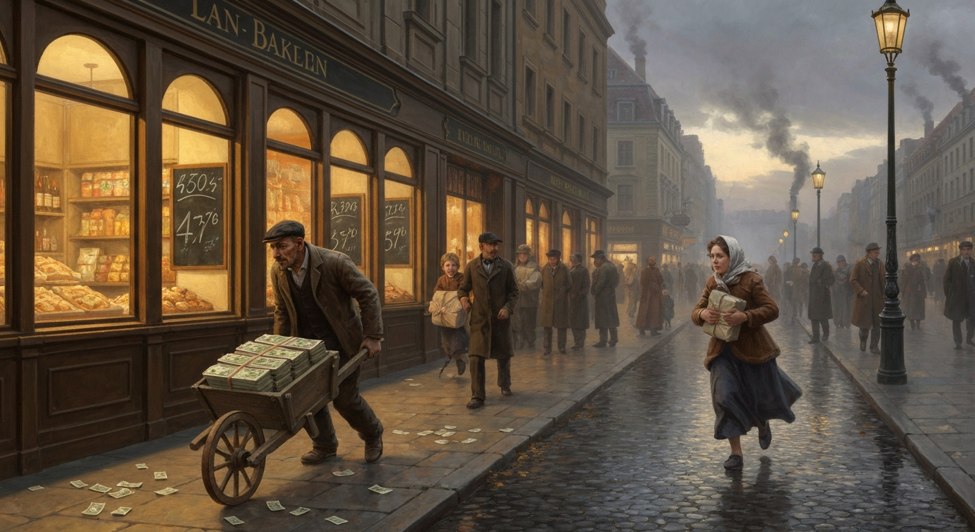 1달러가 4조 2천억 마르크까지 치솟은 11월