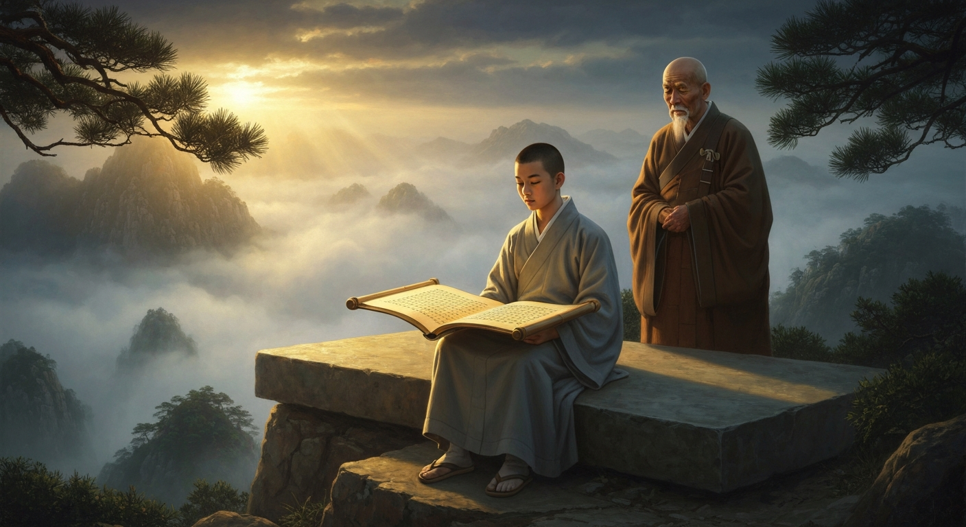 23살 지의가 대소산에서 경전을 읽다 깨달았다