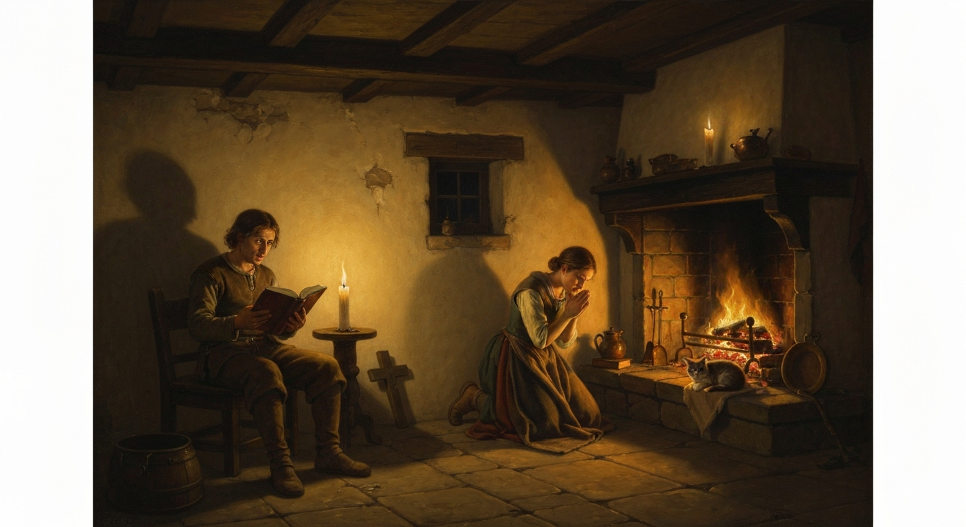 중세인들은 자정에 깨어나 독서와 기도를 했다