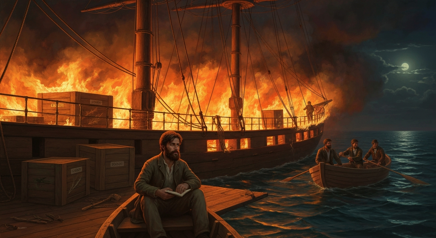 월리스는 4년치 표본을 불타는 배에 두고 왔다