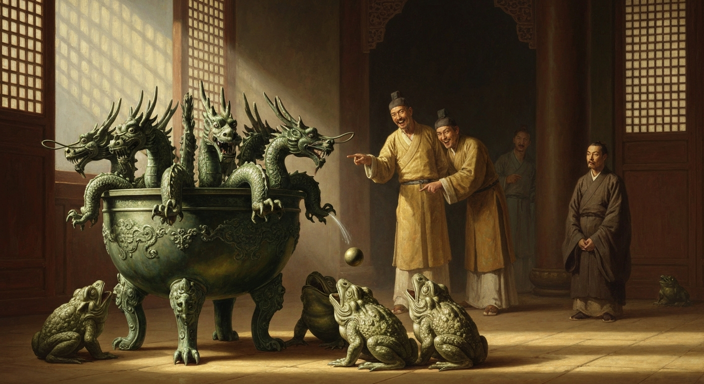 장형의 청동 항아리에서 구슬이 떨어진 날