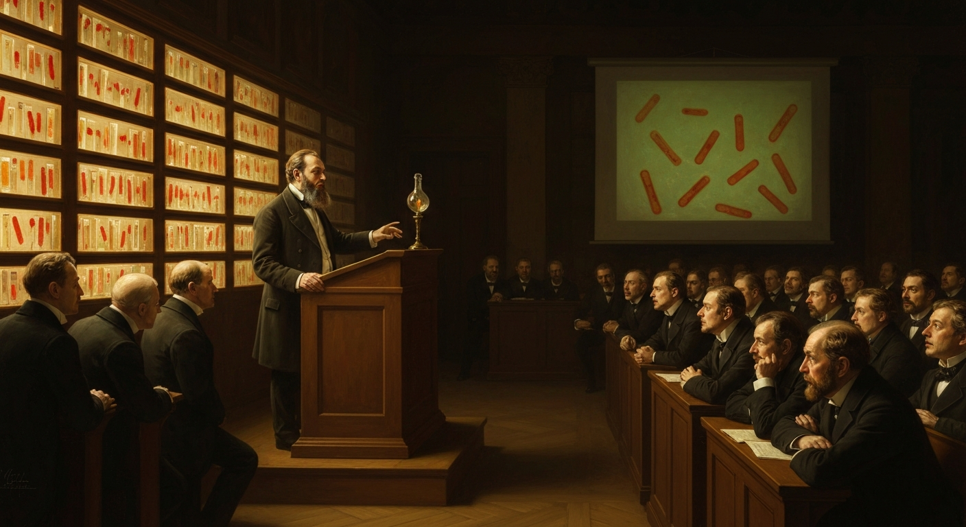 코흐는 1882년 어느 저녁 결핵균을 공개하고 세계를 충격에 빠뜨렸다