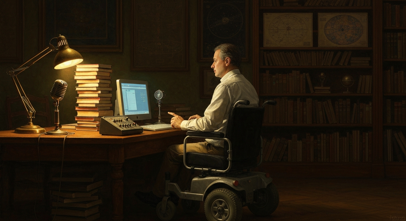 호킹은 목소리를 잃고 베스트셀러를 썼다