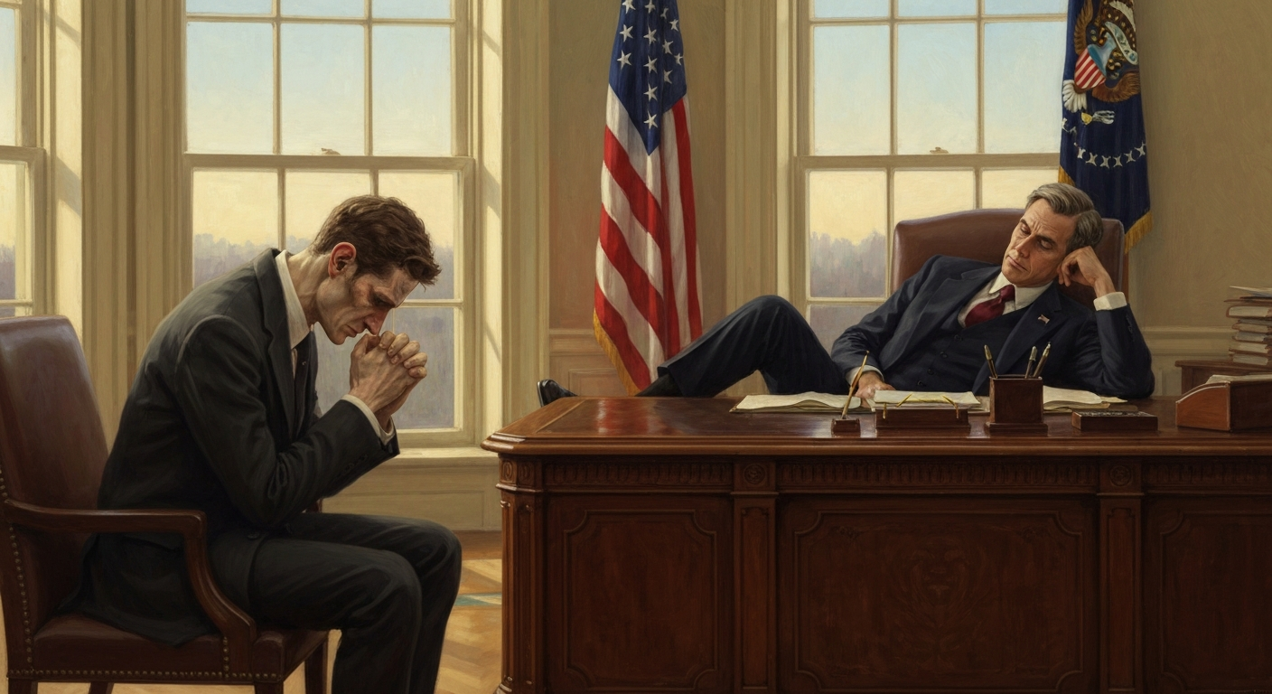 그는 트루먼 대통령 앞에서 '내 손에 피가 묻었다'고 울었다