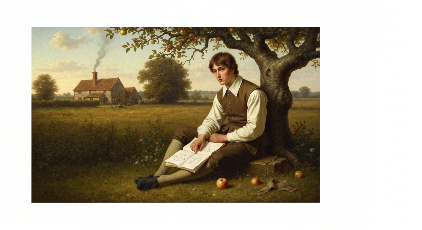 23살 뉴턴은 흑사병 격리 1년 만에 세 가지를 발견했다