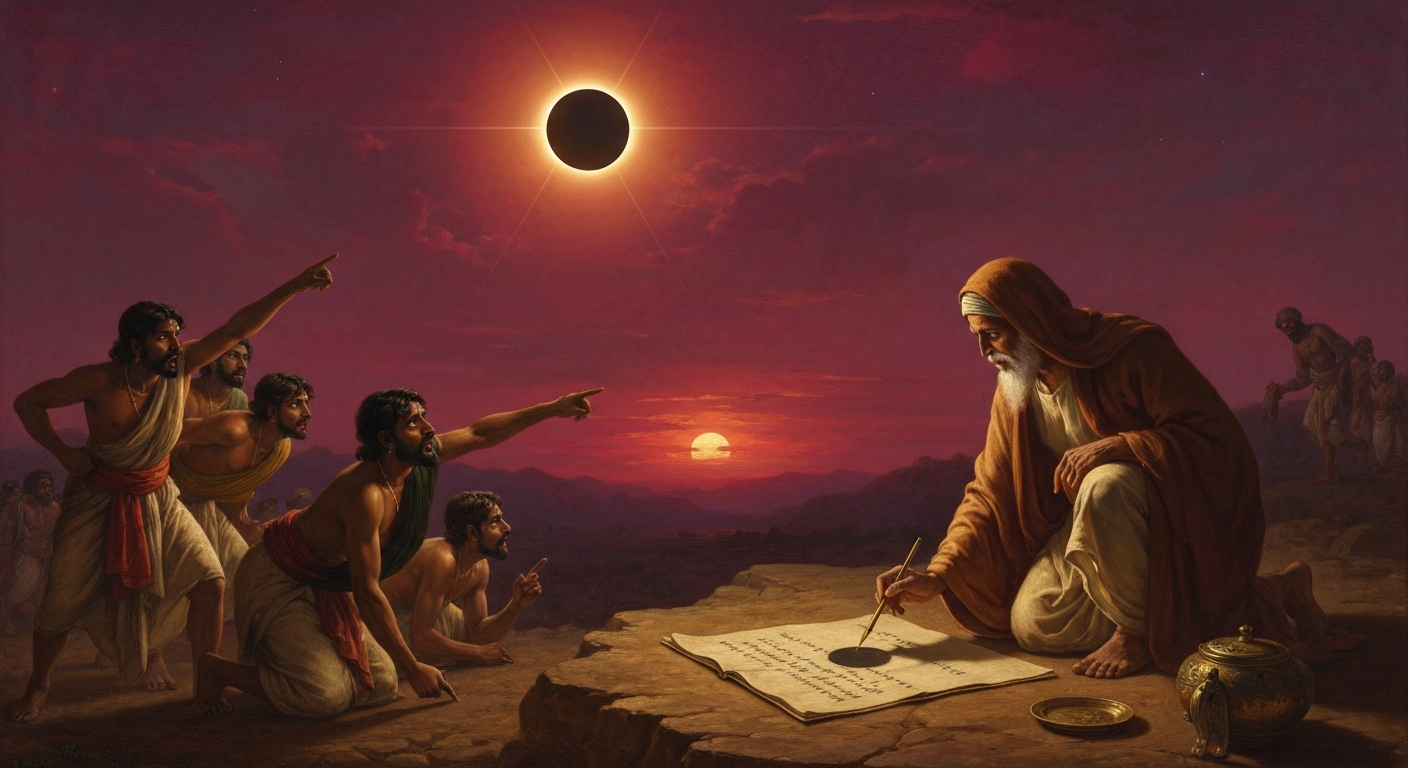 아리아바타는 일식의 신 라후를 그림자로 만들었다