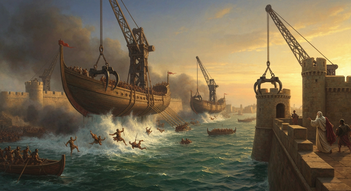 아르키메데스는 혼자서 로마 함대를 막아냈다