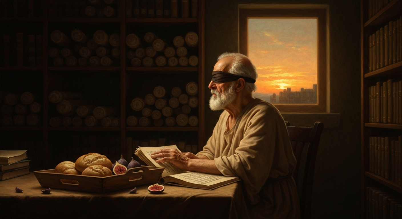 책을 못 읽게 된 노인은 굶기를 택했다