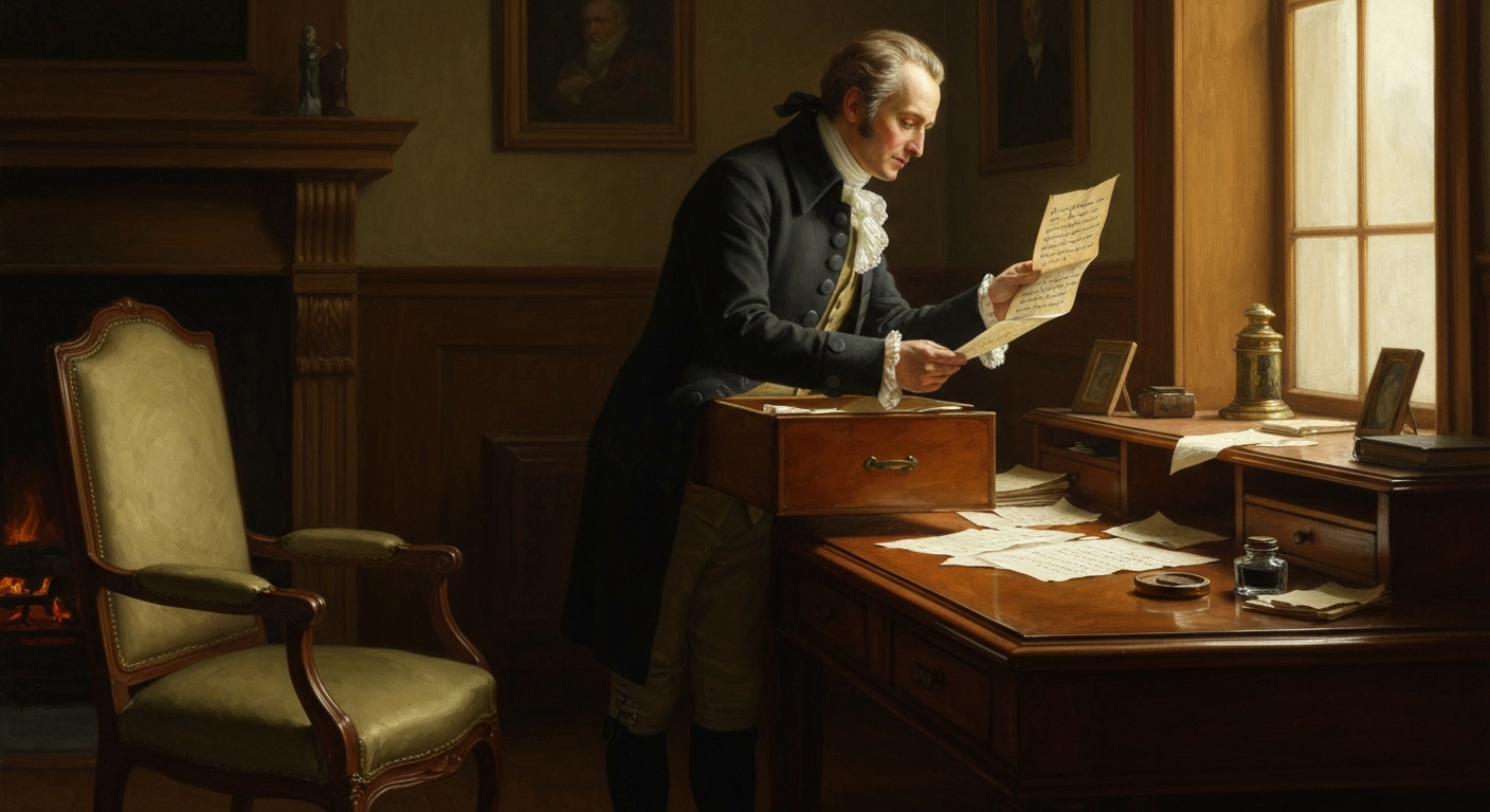 프라이스 목사가 죽은 베이즈의 서랍을 뒤졌다