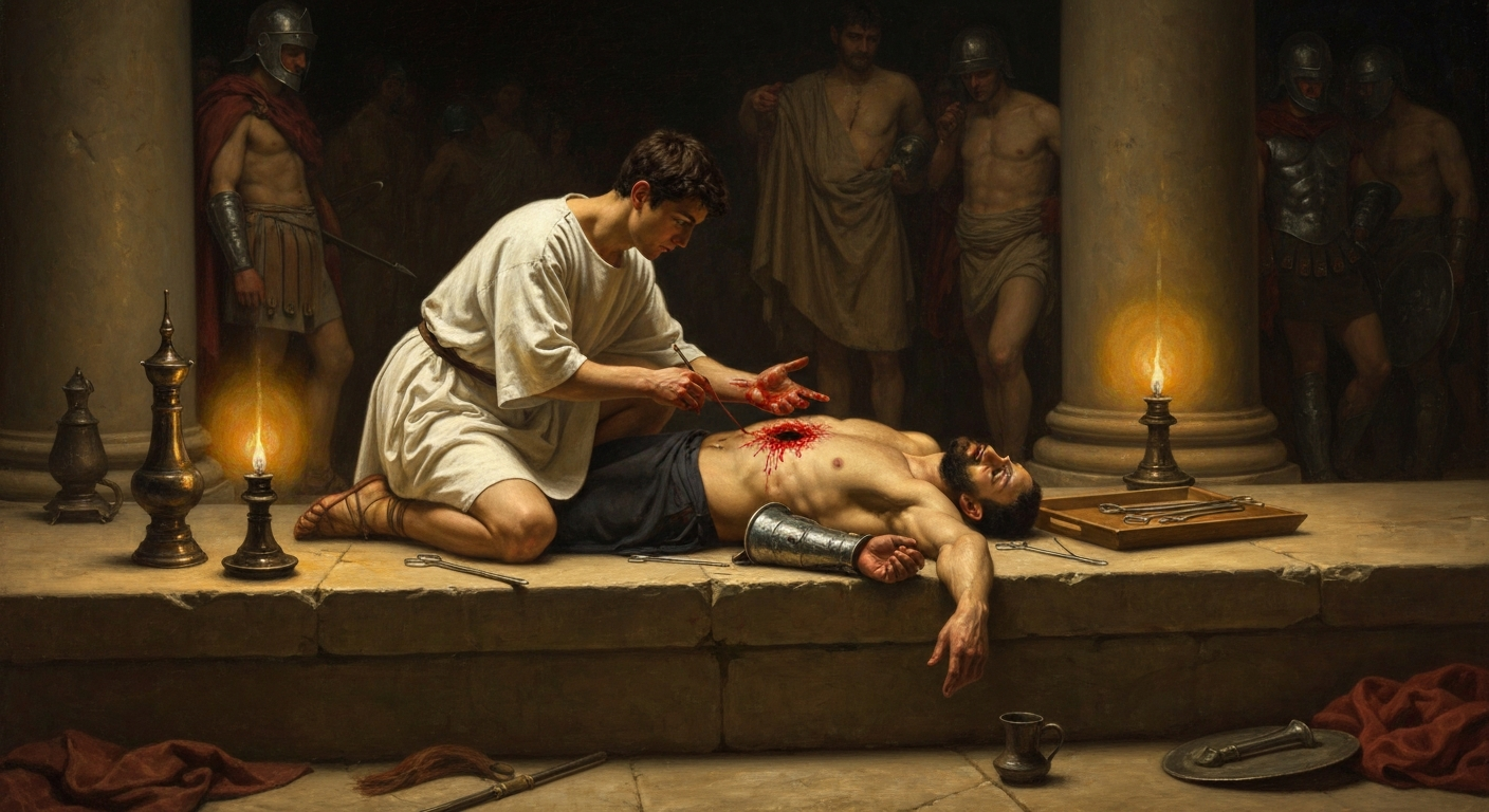 갈레노스는 검투사 상처로 인체를 배웠다