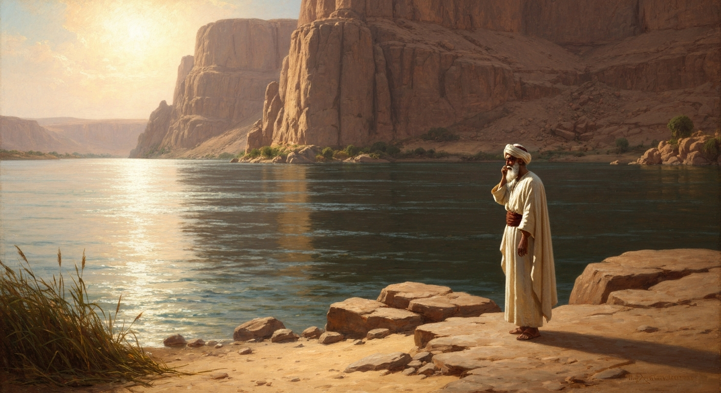 아스완 앞에서 그는 자신의 거짓말을 봤다