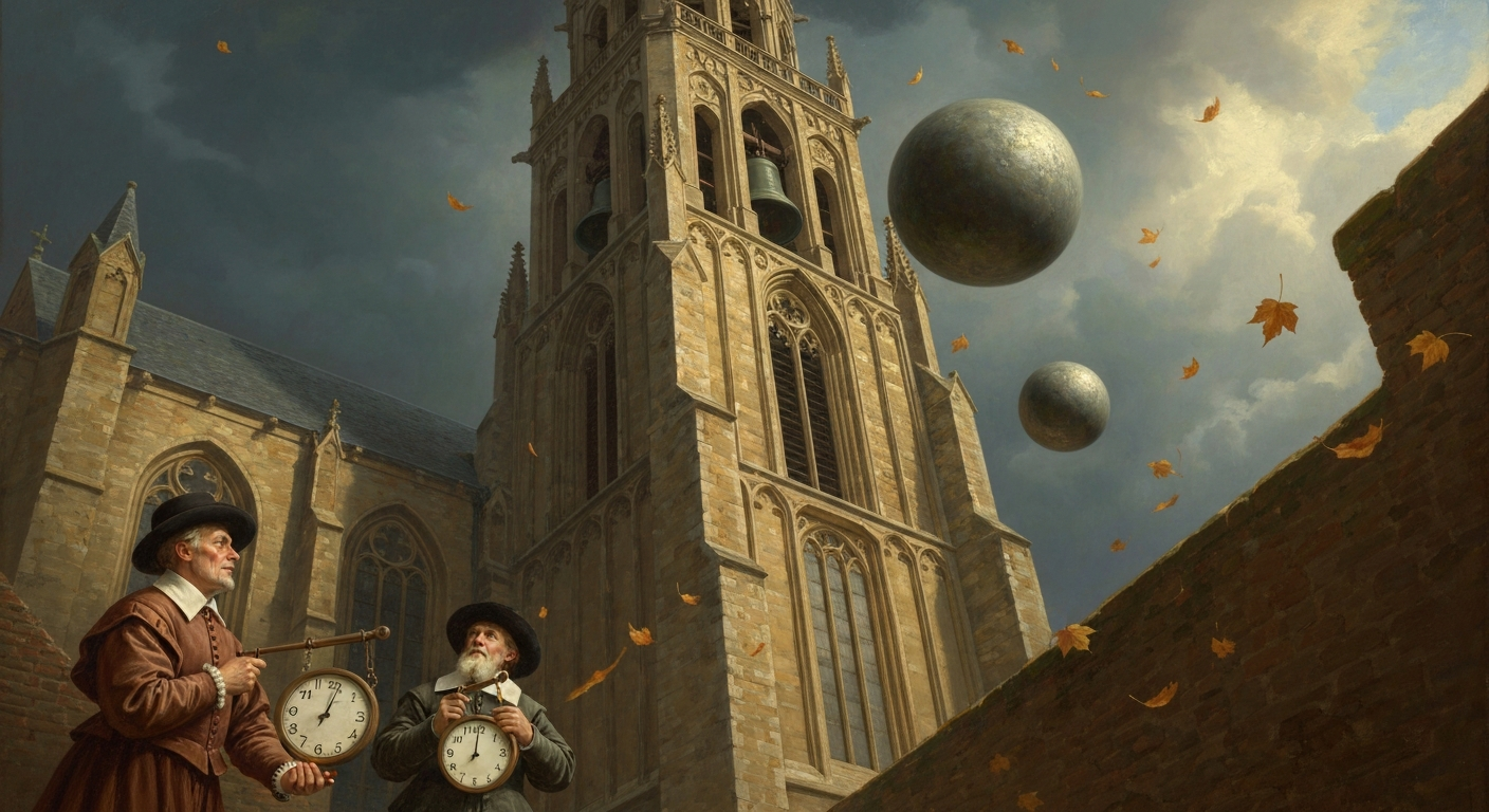 스테빈은 갈릴레오보다 4년 먼저 탑에서 공을 떨어뜨렸다