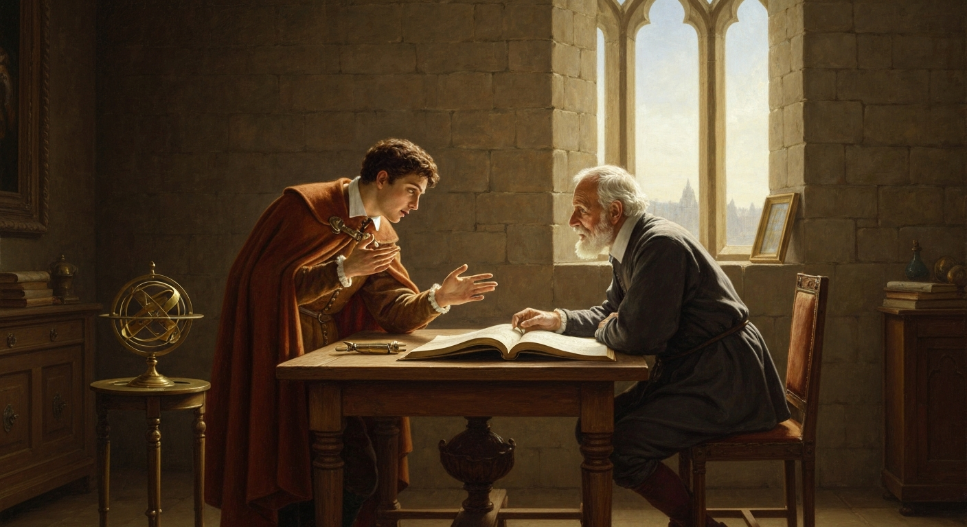 레티쿠스가 가톨릭 성직자의 책을 루터파 인쇄소로 끌고 갔다